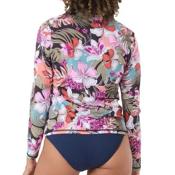 NWT - Roxy Ladies' Sun Protection Tee Pink Floral – Size XS - Picture 3 of 3